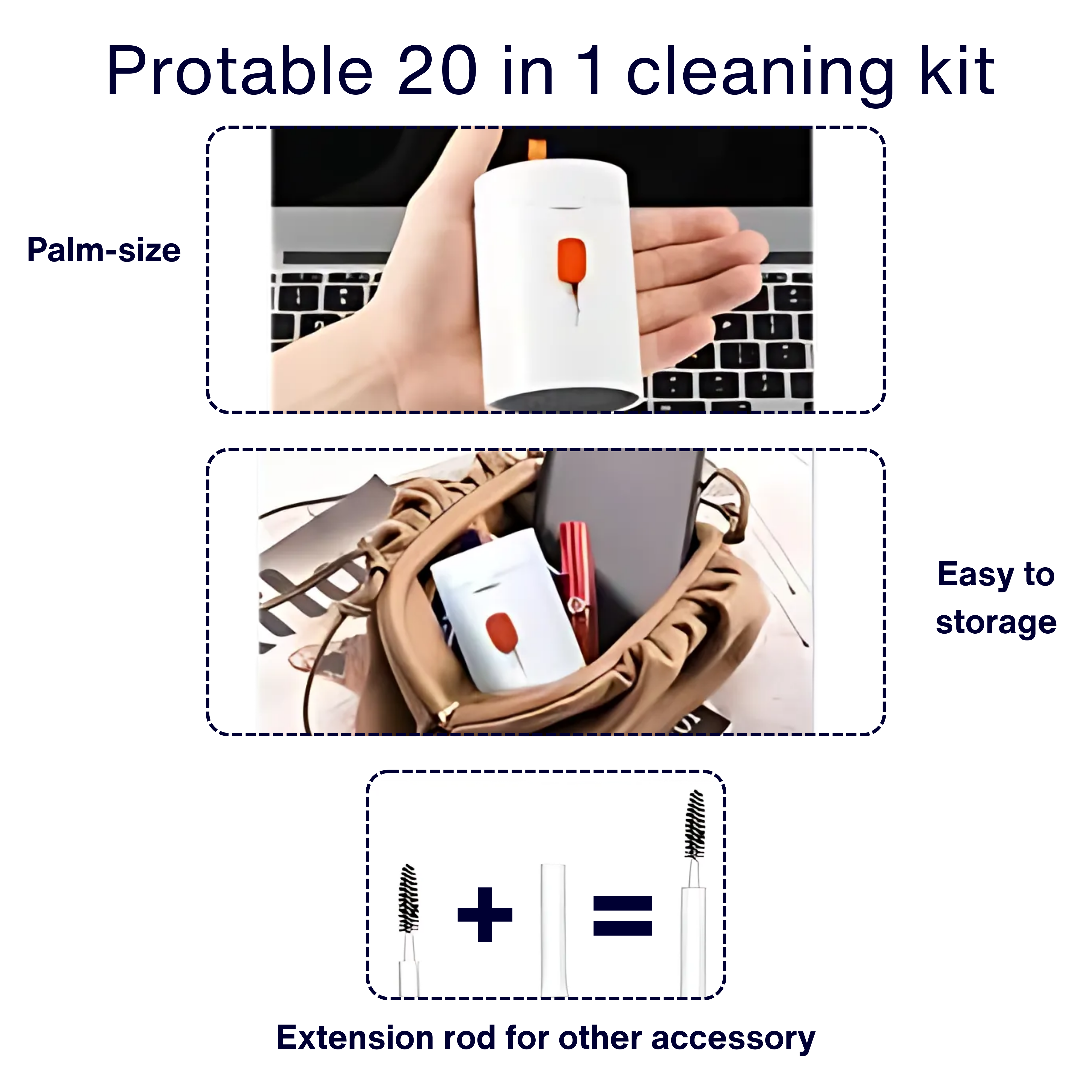 20-in-1 SmartTech Cleaning Kit – The Perfect Tool for Cleaning Phones, Cameras, AirPods, and More