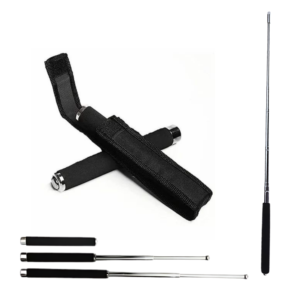 AluDefender Premium Tactical Rod: Extendable Heavy-Duty Safety Stick for Personal Defense