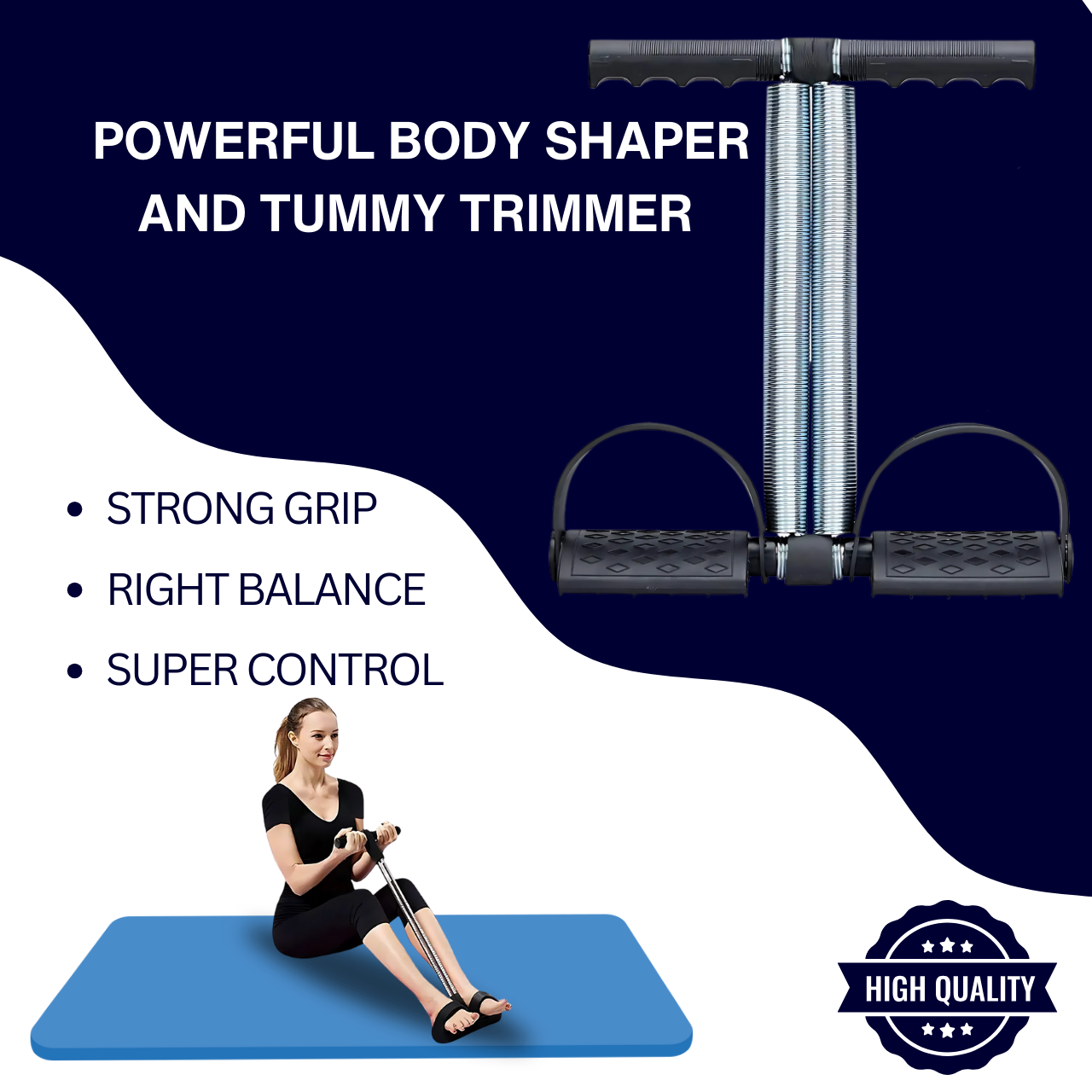 ShapeFlex Ultimate Manual Gym Tummy Trimmer: Sculpt, Trim, and Tone Your Core with Double Spring Resistance