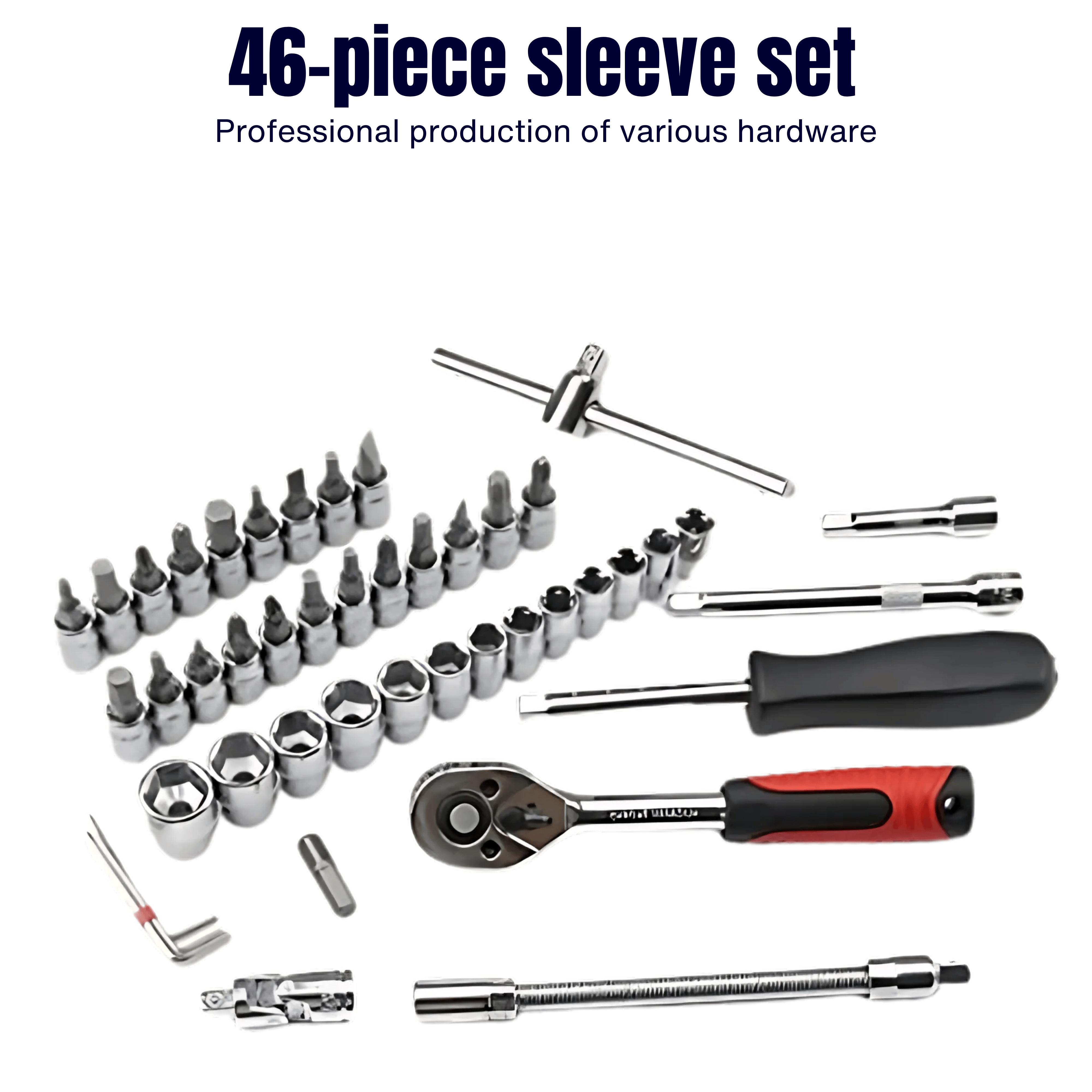 SteelMaster 46 Elite: Ultimate Stainless Steel Tool Kit with Precision Screwdrivers and Socket Set for Professional Workshops