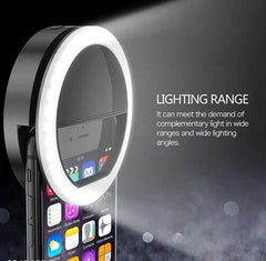 Portable LED Ring Selfie Light for All Smartphones
